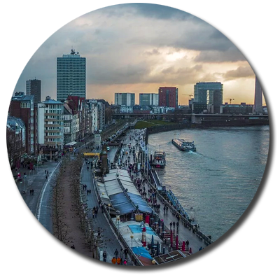 Düsseldorf, stadtbild, skyline